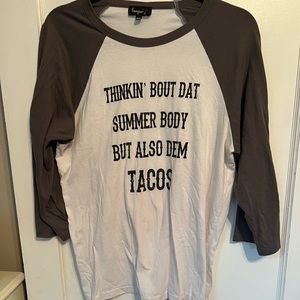 Tacos Slogan Raglan Shirt